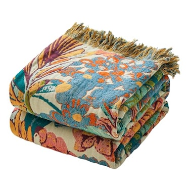 MSGKV Boho Throw Blanket for Bed Couch Twin Size Cotton Vine Blanket 60x80 Couch Muslin Summer Breathable Lightweight Farmhouse Blankets for All Seasons Home Decor