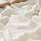 Bedsure GentleSoft 100 Cotton Large Throw Blanket for Couch 50x70 inches Breathable and Lightweight Soft Cozy Herringbone Woven Cotton Throw for Summer Cream Office Chair Blanket