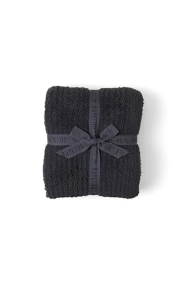 Barefoot Dreams CozyChic Ribbed Throw Carbon 54x72