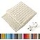TREELY 100 Cotton Knitted Throw Blanket Couch Cover Blanket60 x 80 Inches Ivory White