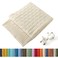 TREELY 100 Cotton Knitted Throw Blanket Couch Cover Blanket60 x 80 Inches Ivory White