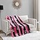 Juicy Couture Cabana Plush Hot Pink Striped 50X70 Fuzzy Throw Blanket Luxurious Microfiber Plush Blanket for Ultimate Comfort and Cozy Warmth