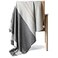 JetBo JetBo 100 Pure Cashmere Throw Blanket for Couch Sofa Bed Ultra Soft Woven Cashmere Blanket Throw Large Full Size 73x53 Gray Beige Stripe Pattern