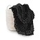 Adyrescia Chunky Knit Blanket Throw 100 Hand Knit with Jumbo Chenille Yarn 40x50 Raven Black