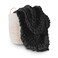 Adyrescia Chunky Knit Blanket Throw 100 Hand Knit with Jumbo Chenille Yarn 40x50 Raven Black