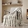 EverGrace Plaid Chenille Throw Blanket for Couch Super Soft Cozy Decorative Farmhouse Plaid Throw with Tassels Lightweight Chenille Knit Throw for Bed Sofa Gift Home Decor Beige 50x60