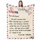 UFOORO My Son Throw Blanket Gifts from Mom Soft Warm Blue Letter Print 70x55 inches Polyester Flannel