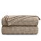 Longhui bedding Khaki Cotton Knit Throw Blanket for Couch Sofa Bed Home Decorative Soft Cozy Sweater Woven Fall Cable Knitted Blankets 23 pounds 50 x 60 Inch