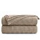 Longhui bedding Khaki Cotton Knit Throw Blanket for Couch Sofa Bed Home Decorative Soft Cozy Sweater Woven Fall Cable Knitted Blankets 23 pounds 50 x 60 Inch