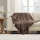 Madison Park Duke Luxury Long Faux Fur Throw Brown 5060 Premium Soft Cozy Brushed Long Faux Fur For Bed Coach or Sofa