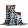 MERRYLIFE Throw Blanket Plaid Sherpa UltraPlush Soft Colorful Decorative Couch Travel Blanket 50 60 Greenland