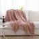 SimpleOpulence SimpleOpulence Cotton Muslin Throw Blanket for Bed Couch Knit Woven Gauze Blanket with Tassels Soft Lightweight Cozy PreWashed Breathable Farmhouse Decoration for AllSeason Dusty Rose