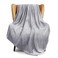 Exclusivo Mezcla Fleece Light Grey Throw Blanket for Couch Sofa Super Soft and Warm Blankets All Season Cozy Plush Lightweight 50x60 Inches