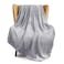 Exclusivo Mezcla Fleece Light Grey Throw Blanket for Couch Sofa Super Soft and Warm Blankets All Season Cozy Plush Lightweight 50x60 Inches