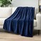 PAVILIA Navy Blue Fleece Throw Blanket for Couch Twin Size Dark Blue Super Soft Fuzzy Flannel Throw for Sofa Luxury Plush Microfiber Blanket Twin Bed Home Decorative Velvet Gift Blanket 60x80
