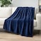 PAVILIA Navy Blue Fleece Throw Blanket for Couch Twin Size Dark Blue Super Soft Fuzzy Flannel Throw for Sofa Luxury Plush Microfiber Blanket Twin Bed Home Decorative Velvet Gift Blanket 60x80