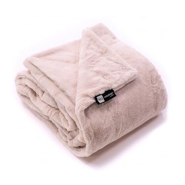 Minky Designs by Manatee Minky Designs Blossom Pink Minky Blanket Ultra Soft Faux Fur Throw Blanket for Couch Bed Home Fluffy Warm Luxurious Posh Collection Medium 50x60
