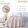 jinchan Boho 100 Cotton Muslin Twin Size 60x80 Throw Blanket Lightweight 4Layer Orange Reversible Blanket Washable Breathable Geometric Striped Pattern Soft Comfy for Couch Bed Decor All Seasons