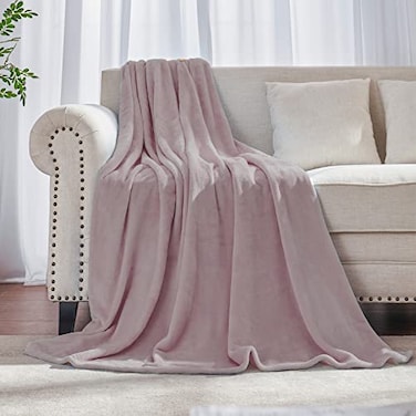 JIAHANNHA Dusty Rose Purple Pink Throw Blanket Fleece Blanket 60x80Super Soft Cozy Plush Throw Blanket for Couch Sofa BedWarm and Lightweight Bed Blankets for Adults
