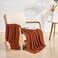 CozeCube Orange Throw Blanket for Couch Soft Cozy Cable Knit Throw for Bed Sofa Living Room Lightweight Warm Decorative Farmhouse Christmas Blanket 50x60 Burnt Orange