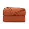 CozeCube Orange Throw Blanket for Couch Soft Cozy Cable Knit Throw for Bed Sofa Living Room Lightweight Warm Decorative Farmhouse Christmas Blanket 50x60 Burnt Orange