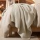 PHF Ultra Soft Waffle Weave Blanket Throw Blanket Lightweight Breathable Cooling SkinFriendly Throw for Spring Summer for Hot SleeperAesthetic Home Decor for Bed Couch Light KhakiLinen 50 60