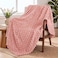 Exclusivo Mezcla Fleece Throw Blanket for Couch Extra Large Fuzzy Dusty Pink Bed Blankets Soft Cozy Plush Sofa Throws for All Seasons 50x70 Inches