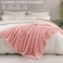Exclusivo Mezcla Fleece Throw Blanket for Couch Extra Large Fuzzy Dusty Pink Bed Blankets Soft Cozy Plush Sofa Throws for All Seasons 50x70 Inches