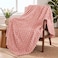 Exclusivo Mezcla Fleece Throw Blanket for Couch Extra Large Fuzzy Dusty Pink Bed Blankets Soft Cozy Plush Sofa Throws for All Seasons 50x70 Inches