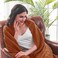 inhand Knitted Throw Blankets for Couch and Bed Soft Cozy Knit Blanket with Tassel Orange Rust Lightweight Decorative Blankets and Throws Farmhouse Warm Woven Blanket for Men and Women 60x80
