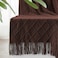 inhand Knitted Throw Blankets for Couch and Bed Soft Cozy Knit Blanket with Tassel Diamond Brown Lightweight Decorative Blankets and Throws Farmhouse Warm Woven Blanket for Men and Women 50x60