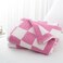 Carriediosa Checkered Throw Blanket 50 X 60 400GSM Ultra Soft Microfiber Fuzzy Fluffy Reversible Cute Preppy Knitted Blankets Cozy Plush Fall Throws for Couch Bed Sofa Hot Pink