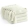 LONG CREATE Chenille Throw Blanket for Couch 50X 60 Soft Cozy Throws with Fringe Tassel for Bed Sofa Chair Cover Lightweight Knitted Decorative Boho Blankets for Living Room Ivory White