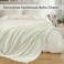 LONG CREATE Chenille Throw Blanket for Couch 50X 60 Soft Cozy Throws with Fringe Tassel for Bed Sofa Chair Cover Lightweight Knitted Decorative Boho Blankets for Living Room Ivory White