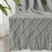 inhand Knitted Throw Blankets for Couch and Bed Soft Cozy Knit Blanket with Tassel Light Grey Lightweight Decorative Blankets and Throws Farmhouse Warm Woven Blanket for Men and Women 60x80