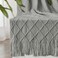 inhand Knitted Throw Blankets for Couch and Bed Soft Cozy Knit Blanket with Tassel Light Grey Lightweight Decorative Blankets and Throws Farmhouse Warm Woven Blanket for Men and Women 60x80