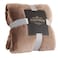 TASTHROW Large Flannel Fleece Throw Blanket 6080 Inch Cozy Lightweight Thick Blanket All Seasons Suitable for Women Men and Kids Light Coffee