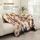 VANJOROY Boho Throw Blanket for Bed 100 Cotton Muslin Soft Twin ThrowFloral Farmhouse Rustic Decor Blanket for Couch Sofa Quilt and Gift 60 x 80BeigeWhite