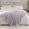 Exclusivo Mezcla Fleece Throw Blanket for Couch Extra Large Fuzzy Light Grey Bed Blankets Soft Cozy Plush Sofa Throws for All Seasons 50x70 Inches