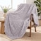 Exclusivo Mezcla Fleece Throw Blanket for Couch Extra Large Fuzzy Light Grey Bed Blankets Soft Cozy Plush Sofa Throws for All Seasons 50x70 Inches