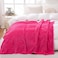Puncuntex Hot Pink Throw Blanket 6080 inches Fuzzy 3D Jacquard Decorative Flannel Fleece Super Soft Plush Cozy Blanket for Couch Sofa Chair Lightweight