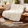 Bedsure GentleSoft Fleece Throw Blanket for Women Super Soft Cozy Fluffy Blankets for Girls Ideal for Couch Bed White 50x70 Inches