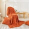 YUSOKI Sherpa Large Throw Blanket Single LayerLight Weight17lb320GMS3D Stylish Design for Gift Home Decor Burnt Orange50x65