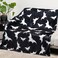 Artlunar Gothic Bat Pattern Throw Blanket Soft Flannel Spooky Home Decor for Couch Bed 50 x 60