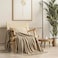 EverGrace Soft Chenille Throw Blanket for Couch Cozy Plush Fuzzy Decorative Chenille Knit Throw Blanket with Tassels Lightweight Blanket and Throws for Bed Sofa Gift Home Decor Beige 50x60
