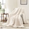 L'AGRATY LAGRATY Chunky Knit Blanket Soft Chunky Throw 60x80 inches 100 Hand Kintted Chenile Crochet Throw for Couch Large Cable Knit Blanket for Home Decor Ivory