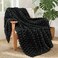 Whale Flotilla Fleece Throw Blanket for Couch or Bed Luxury 3D Jacquard Super Soft Lightweight Summer Spring Blanket Cozy Fluffy Plush Decorative Sofa Blankets 50x60 Inch Black
