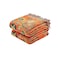 XIBLC Boho Throw Blanket 100 Cotton Ultra Soft Luxury Throw Rustic Quilt 90x98 Floral Printed Farmhouse Decor Bed Summer Blankets All Season Rustic Reversible Bohemian Throw for Bed Orange