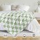 Exclusivo Mezcla Checkered Throw Blanket Super Soft and Warm Fluffy Fleece Blanket for Couch Sofa Bed Cute Plaid Pattern Sage Green 50 x 60