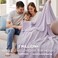 Bedsure GentleSoft Lavender Fog Fleece Blanket for Couch Cozy Soft Blankets for Women Cute Small Throws for Girls 60x80 Inches